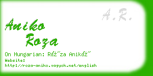 aniko roza business card